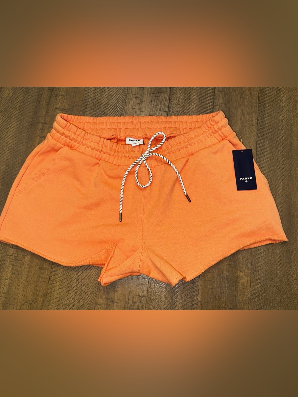 Parke X Women's Orange Drawstring Athletic Shorts